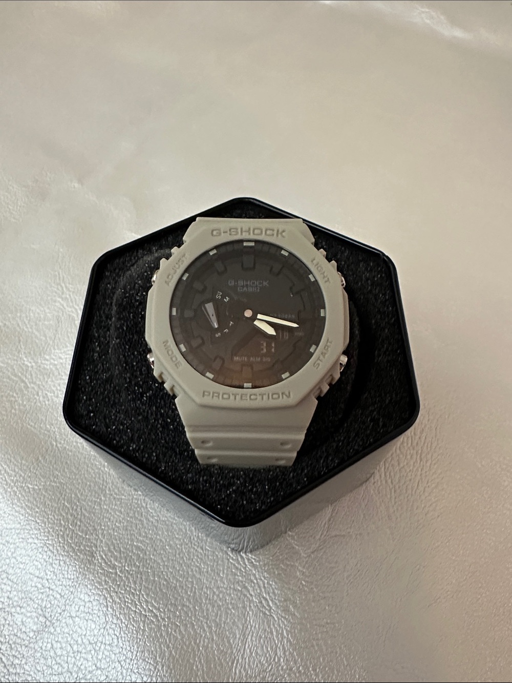 G-Shock Beige and Black Resin Analog-Digital Watch